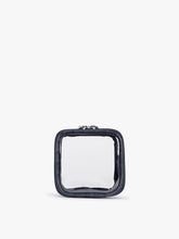Tiny Clear Cosmetics Case in Croc-Embossed